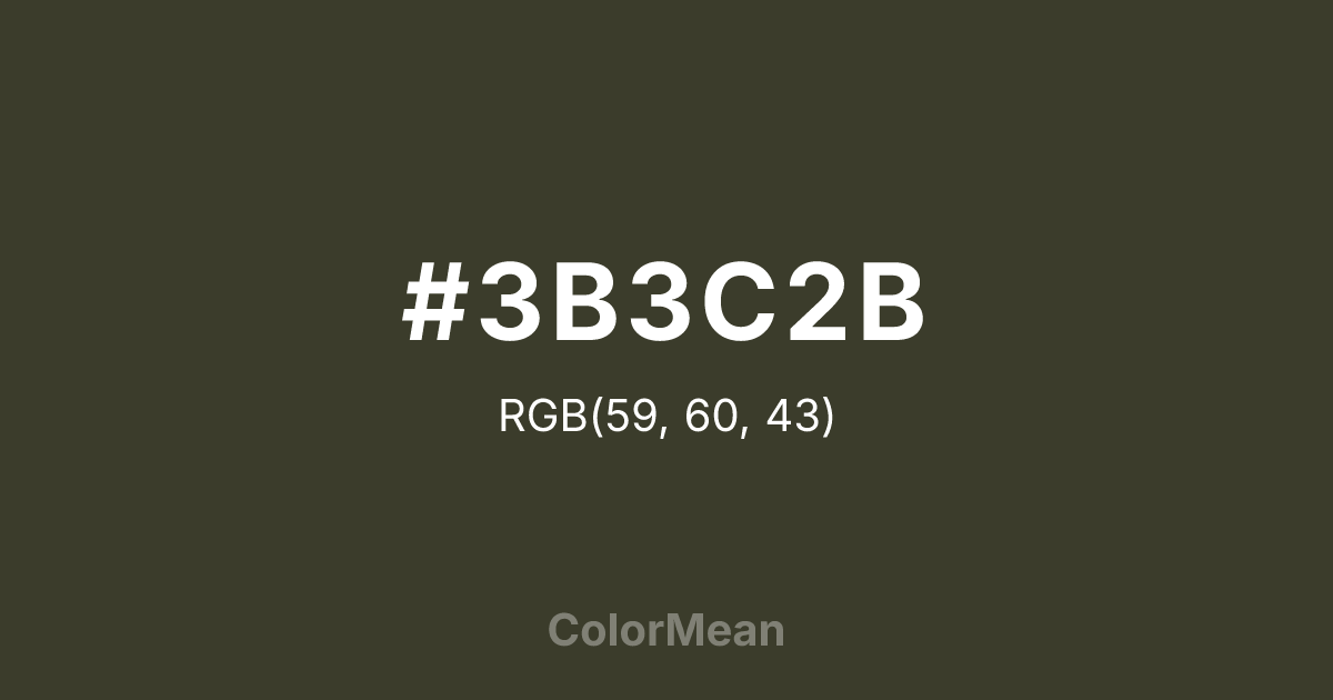 #3B3C2B color swatch
