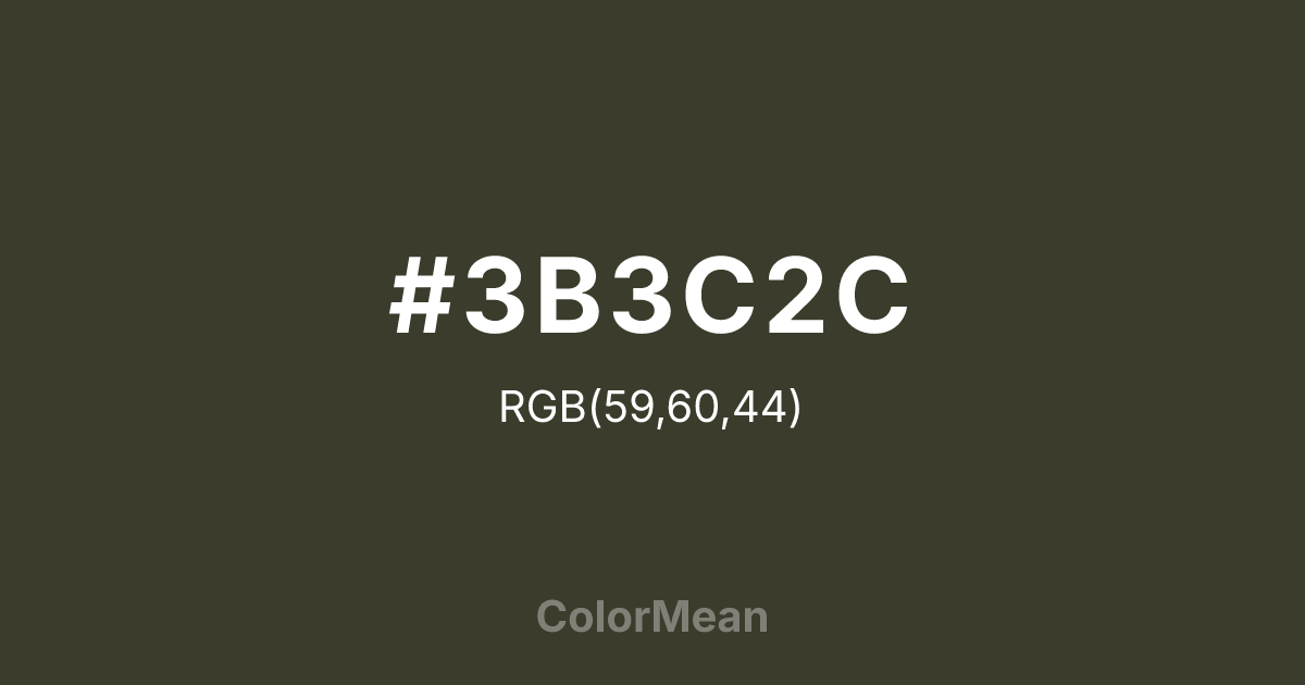 #3B3C2C color swatch