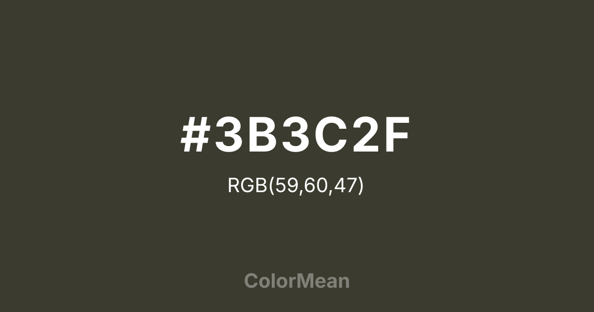 #3B3C2F color swatch