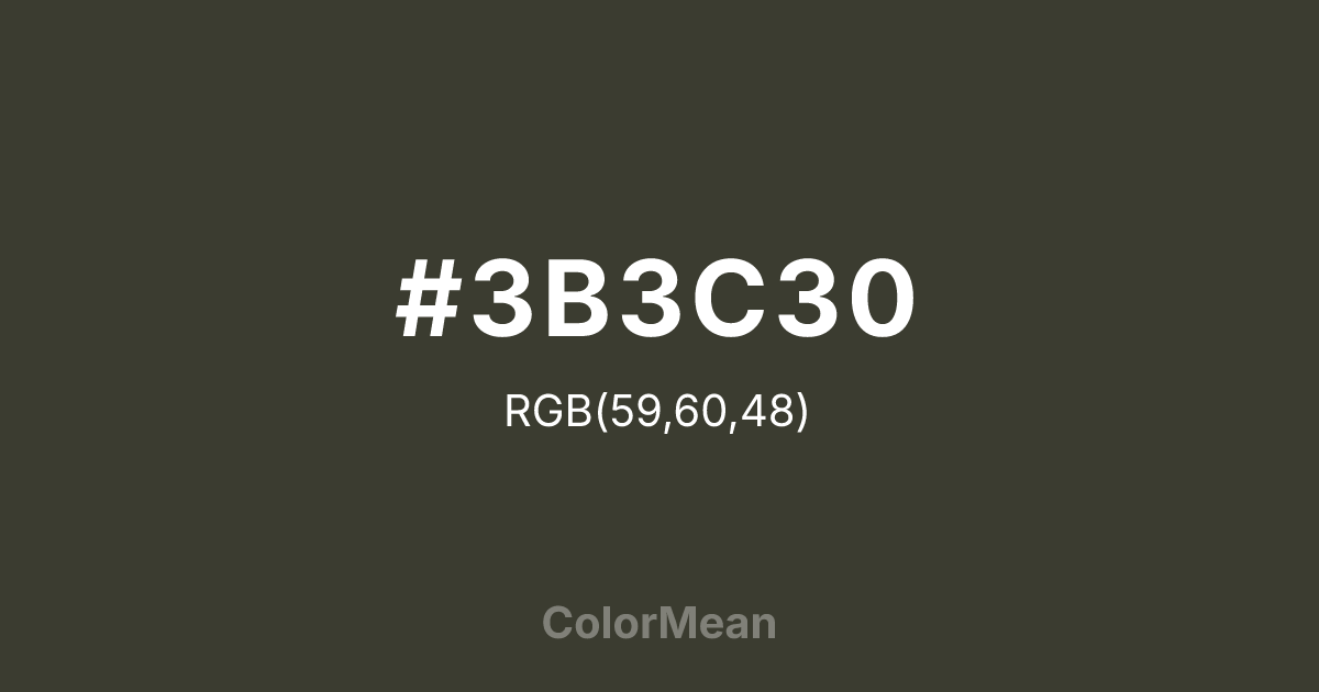 #3B3C30 color swatch