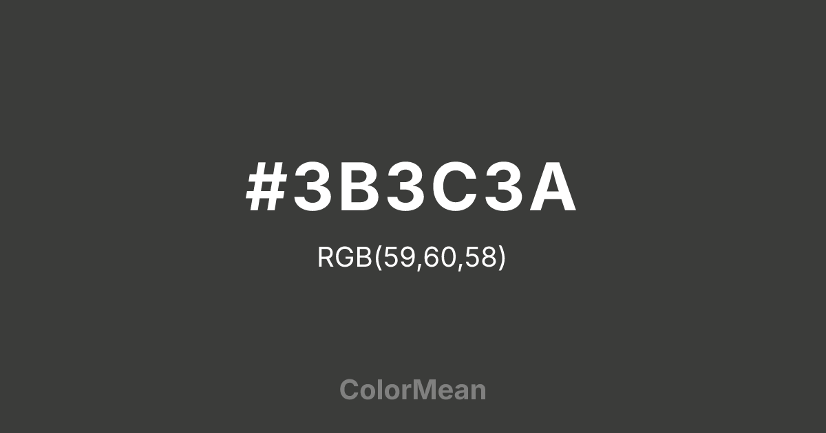 #3B3C3A color swatch