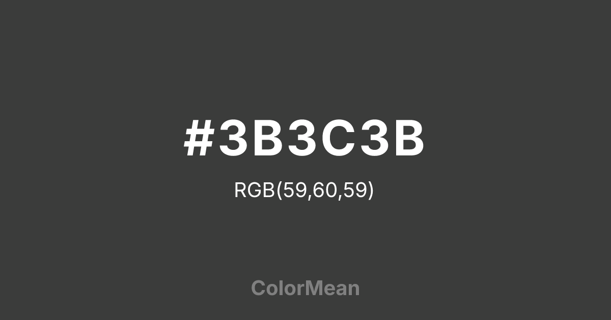 #3B3C3B color swatch