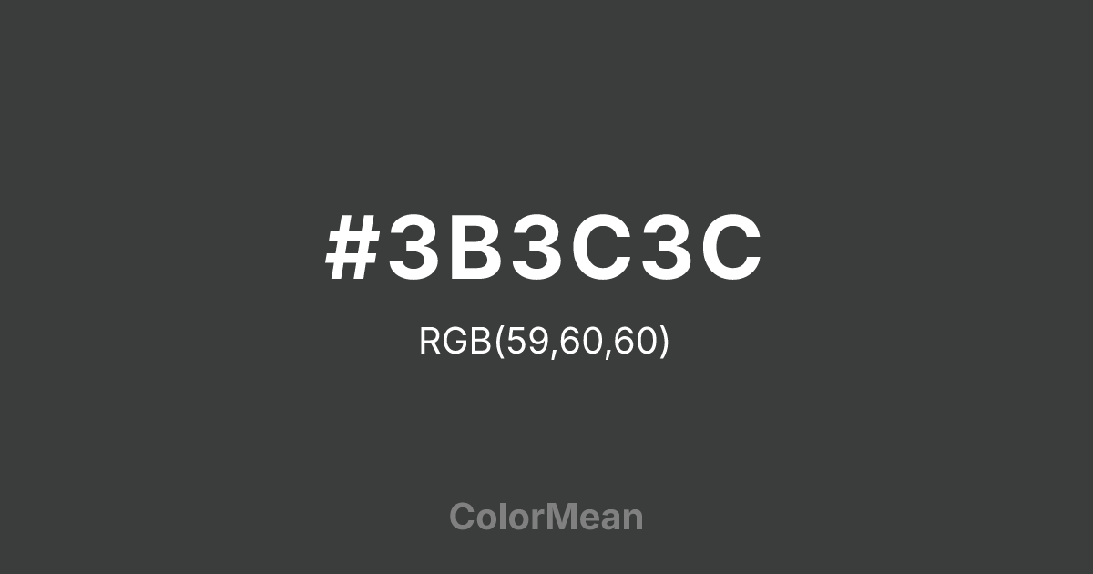 #3B3C3C color swatch