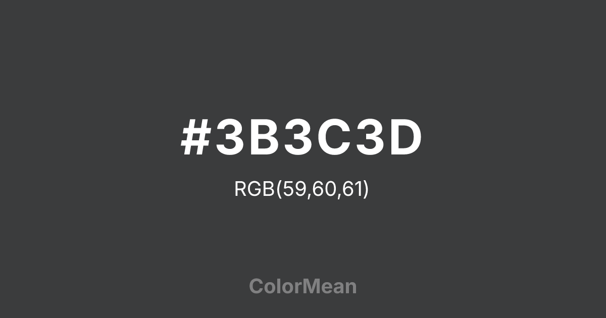 #3B3C3D color swatch