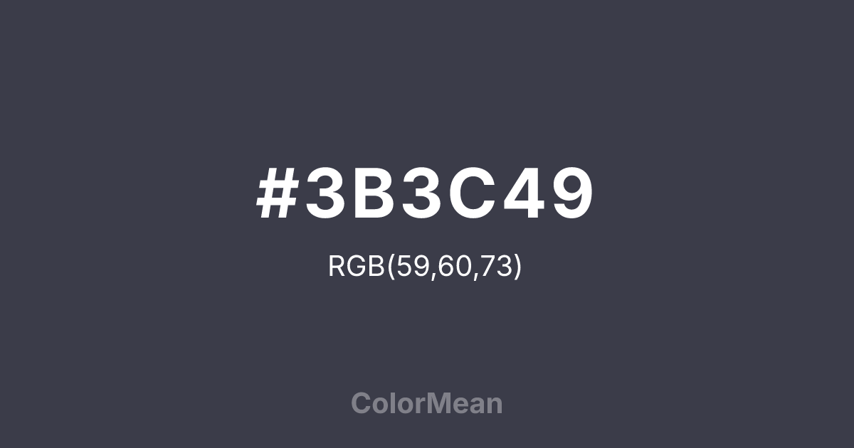 #3B3C49 color swatch