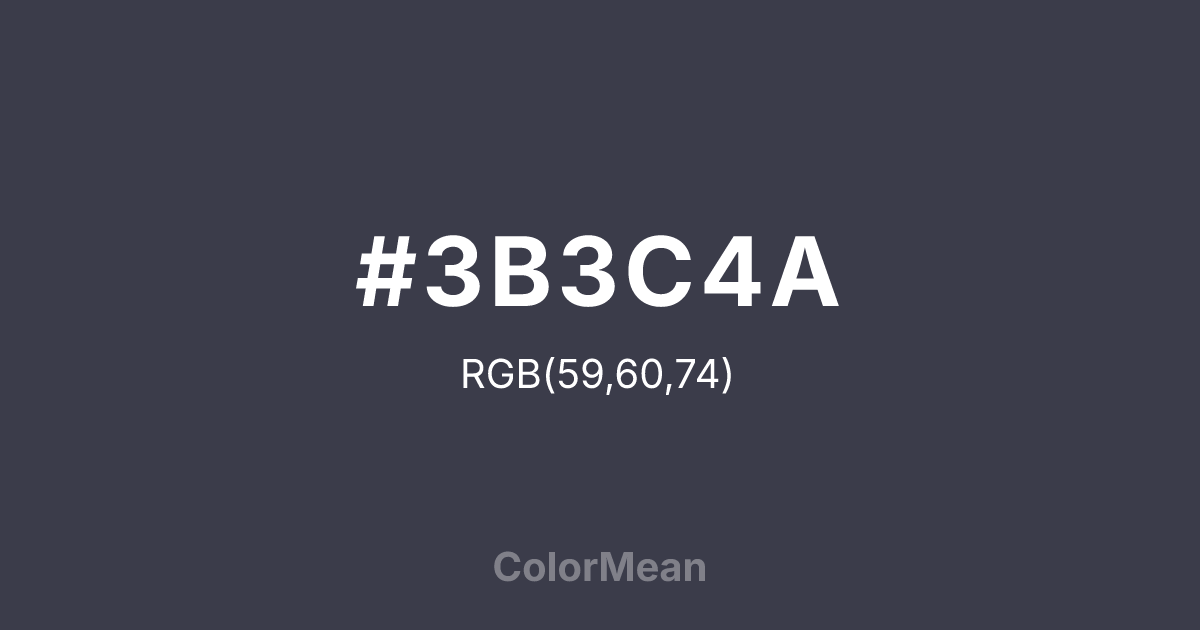 #3B3C4A color swatch
