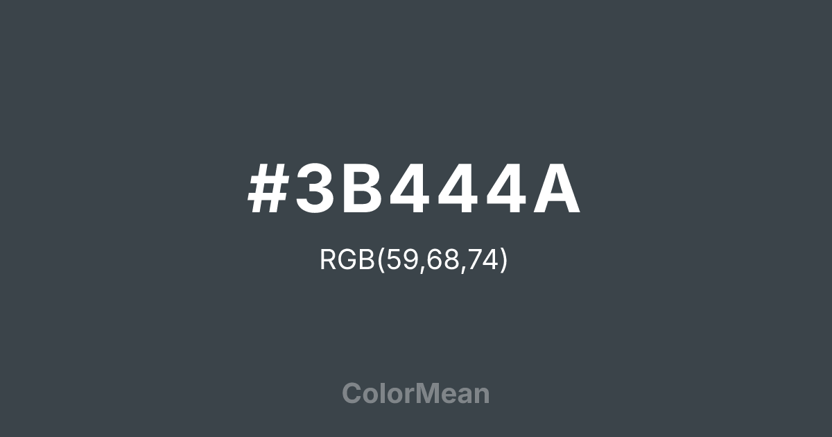 #3B444A color swatch