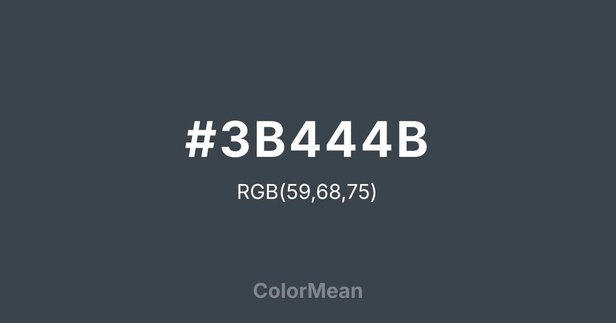 #3B444B color swatch