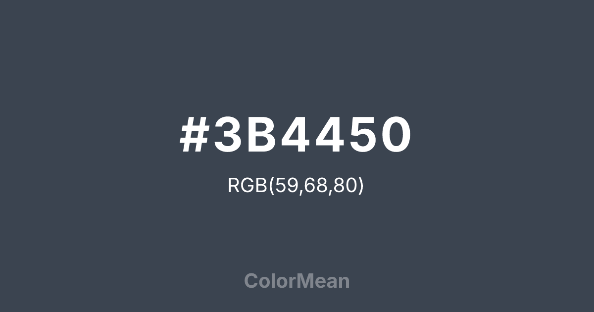 #3B4450 color swatch
