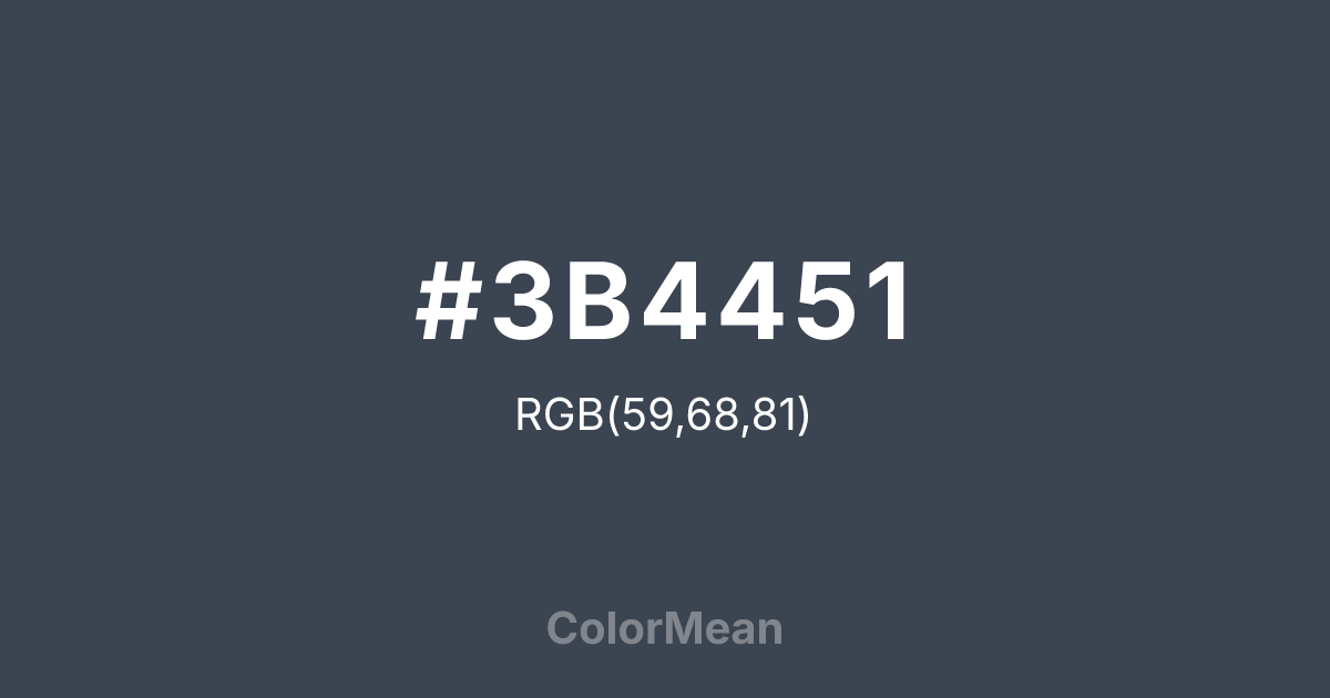 #3B4451 color swatch