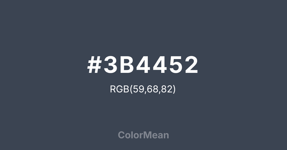#3B4452 color swatch