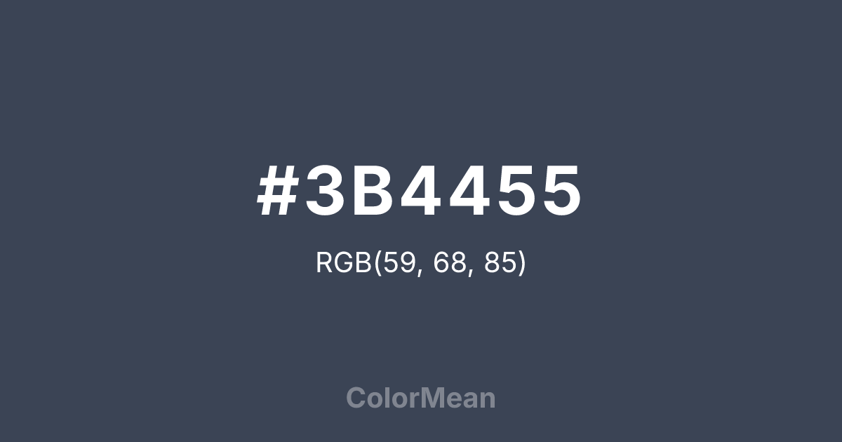 #3B4455 color swatch