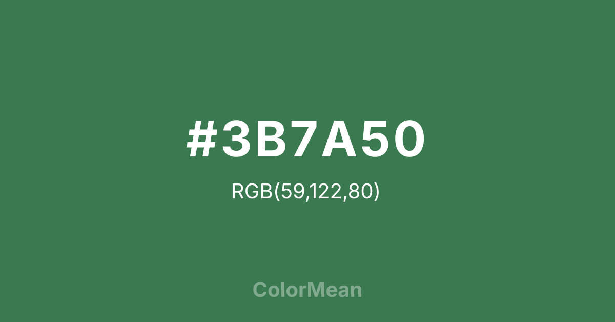#3B7A50 color swatch