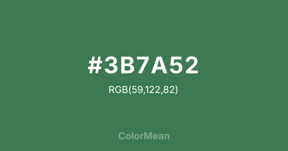 #3B7A52 color swatch