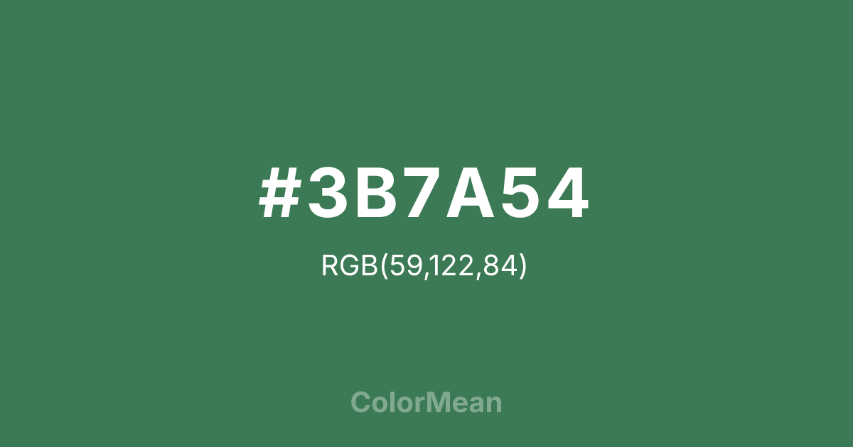 #3B7A54 color swatch