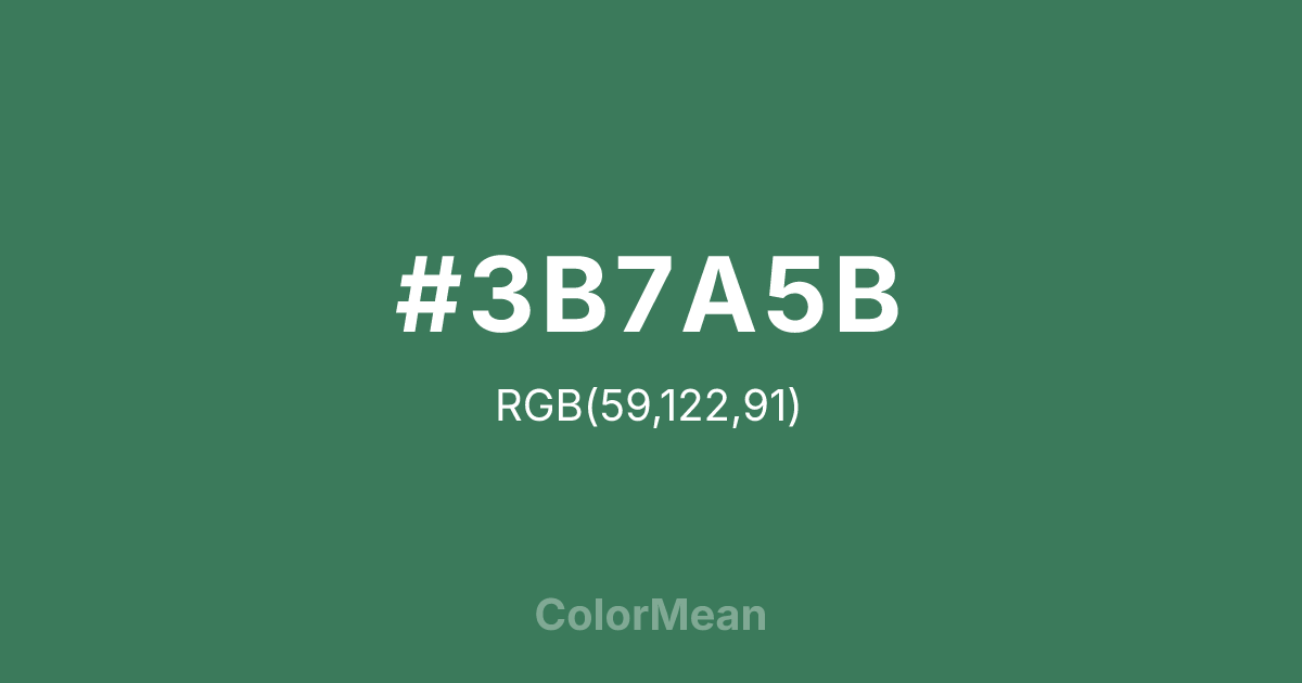 #3B7A5B color swatch