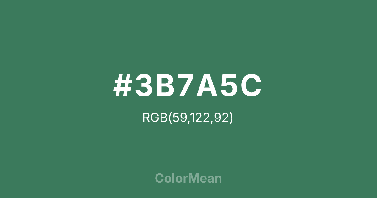 #3B7A5C color swatch