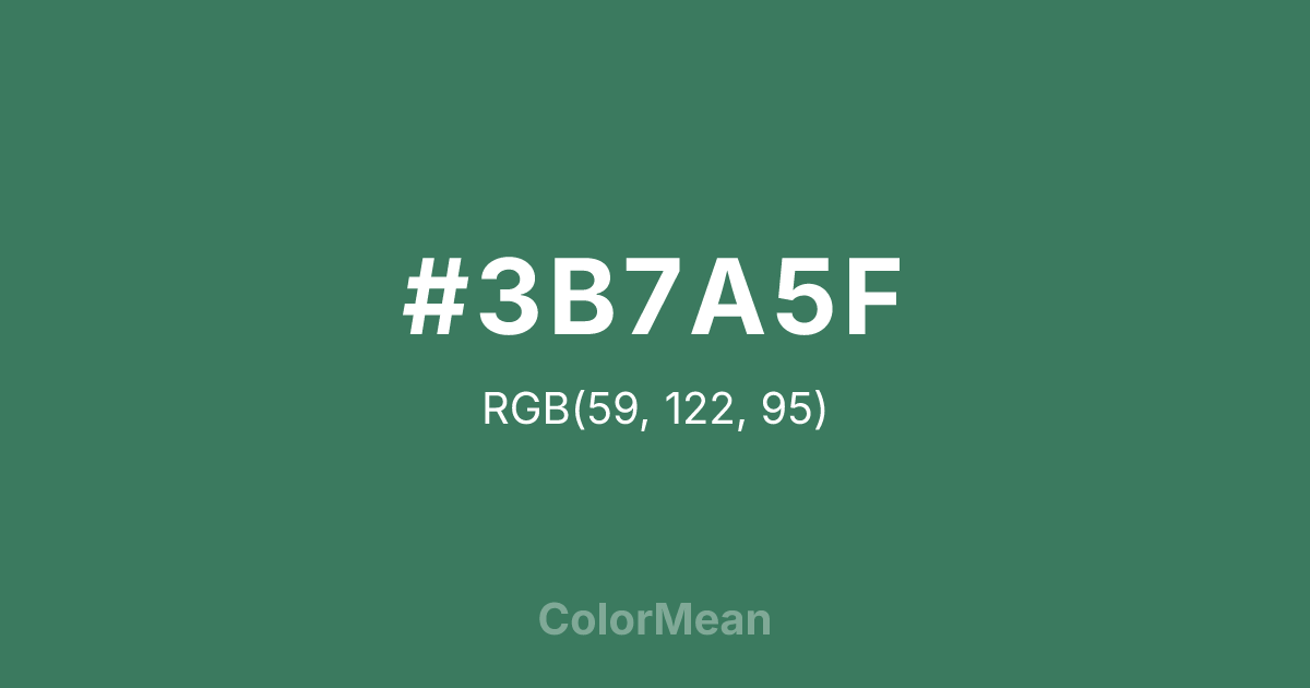 #3B7A5F color swatch