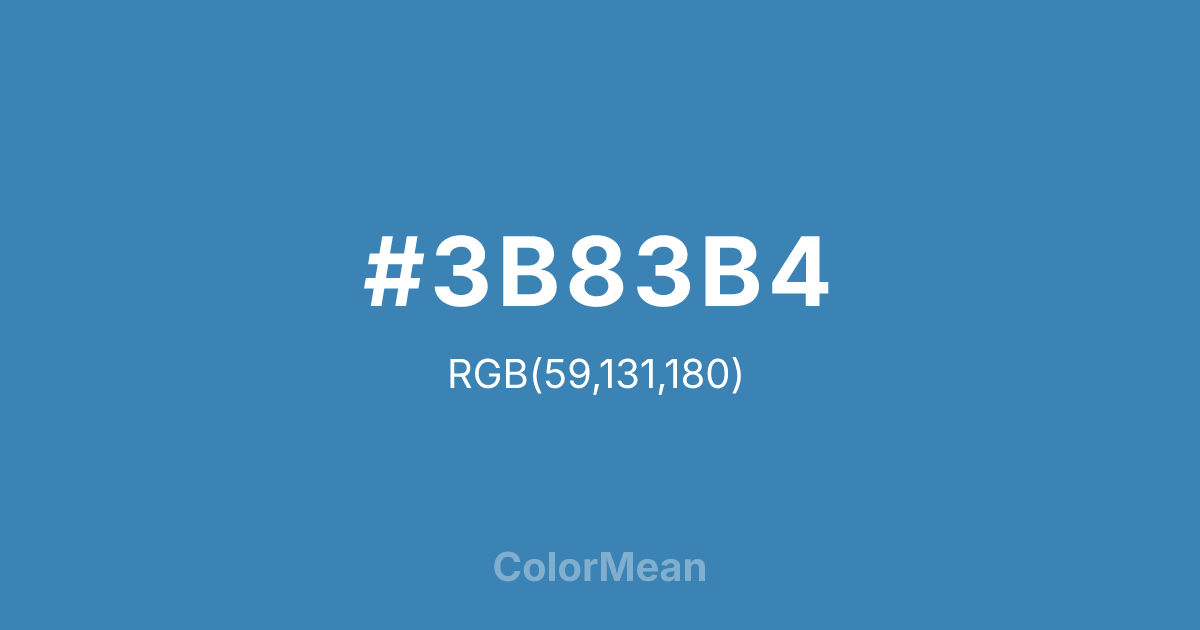 #3B83B4 color swatch