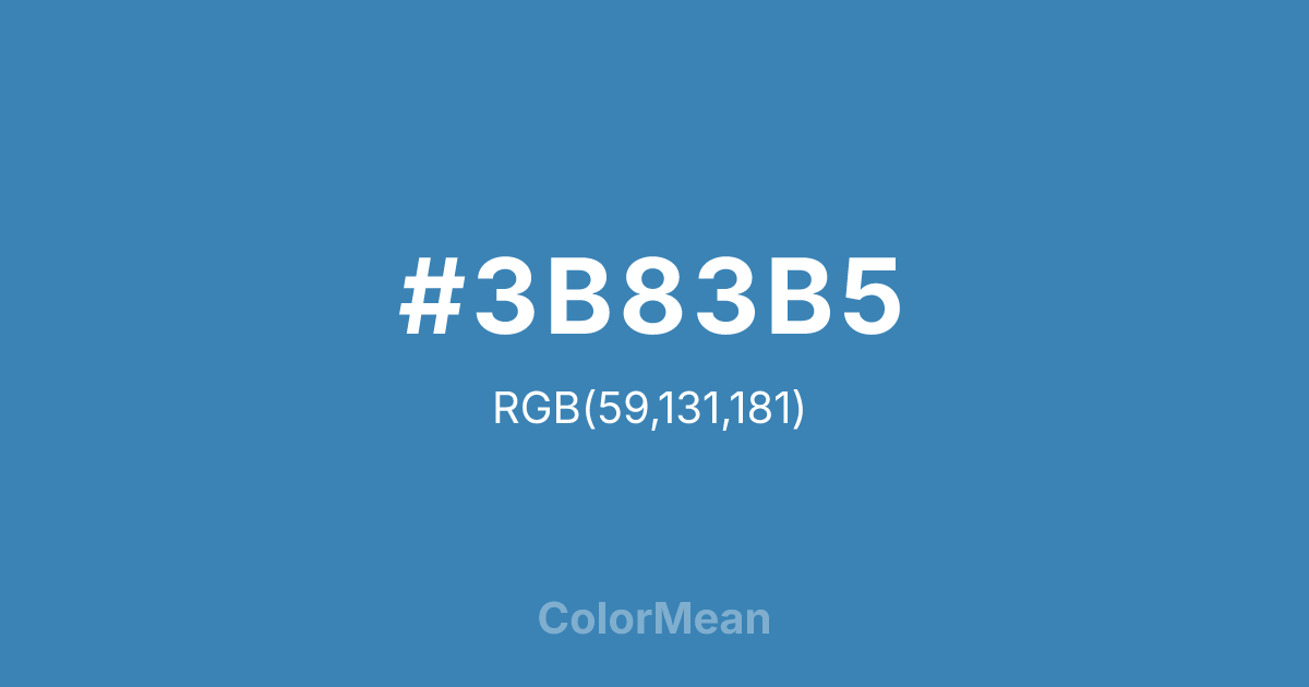 #3B83B5 color swatch
