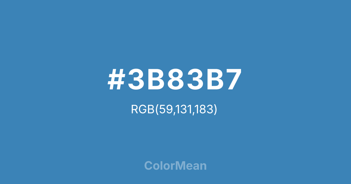 #3B83B7 color swatch