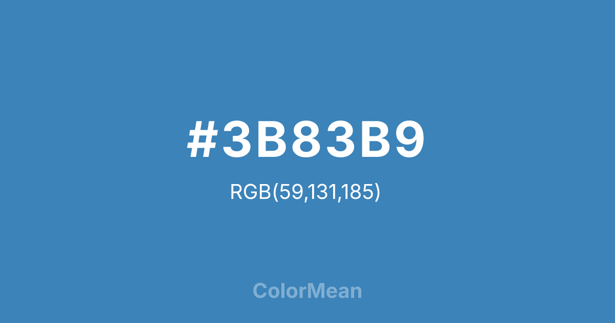#3B83B9 color swatch