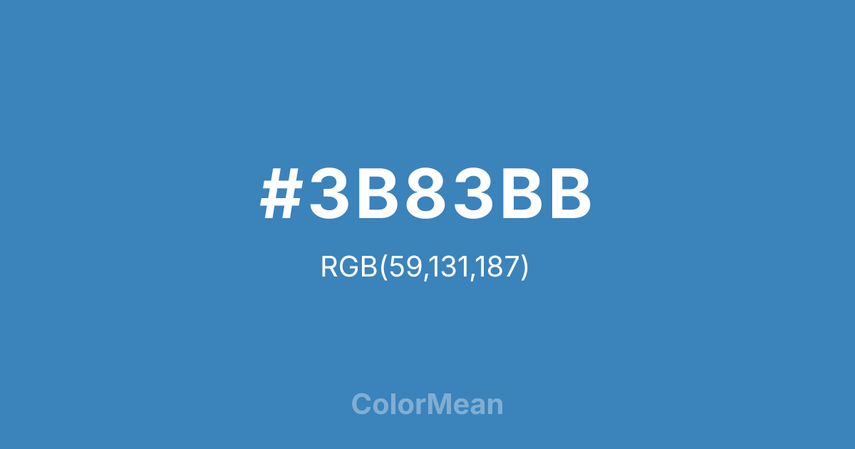 #3B83BB color swatch
