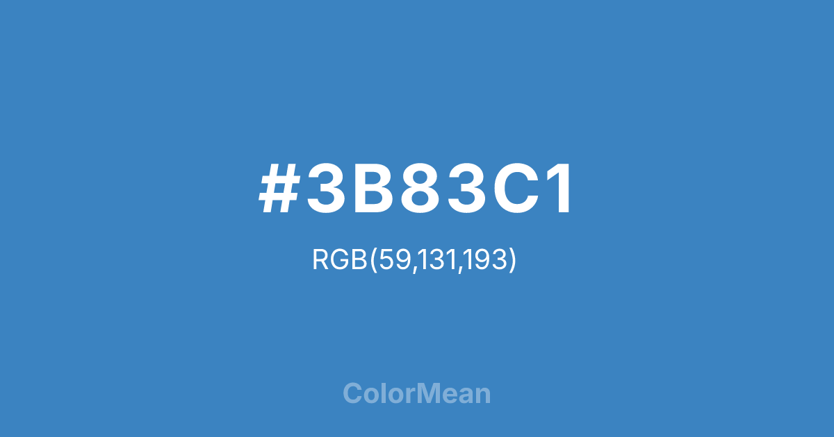 #3B83C1 color swatch