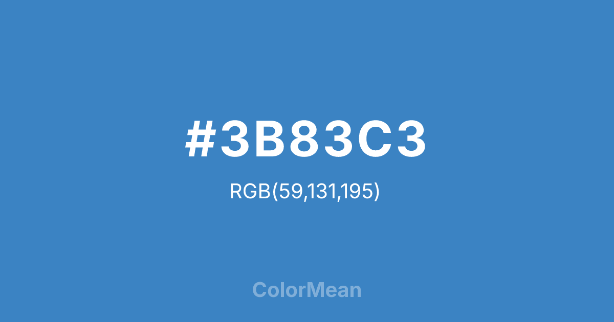 #3B83C3 color swatch