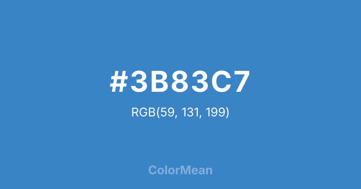 #3B83C7 color swatch