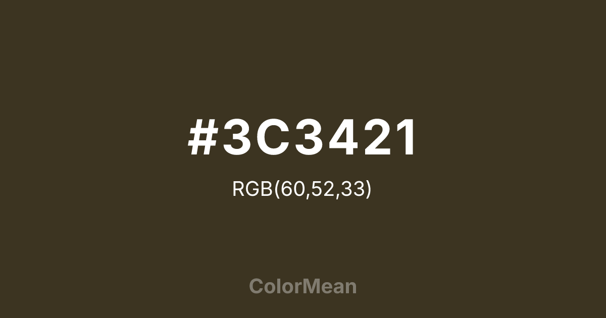 #3C3421 color swatch