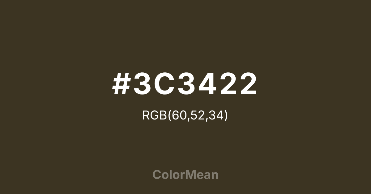 #3C3422 color swatch