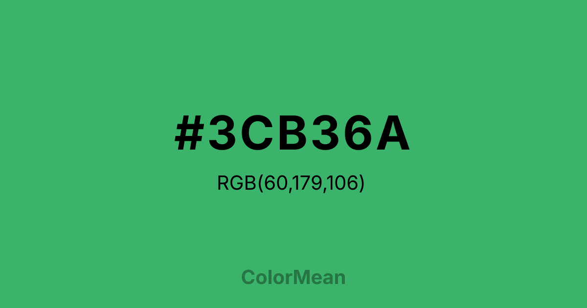 #3CB36A color swatch