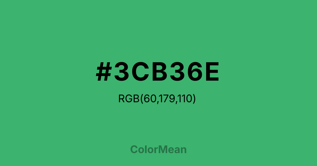 #3CB36E color swatch
