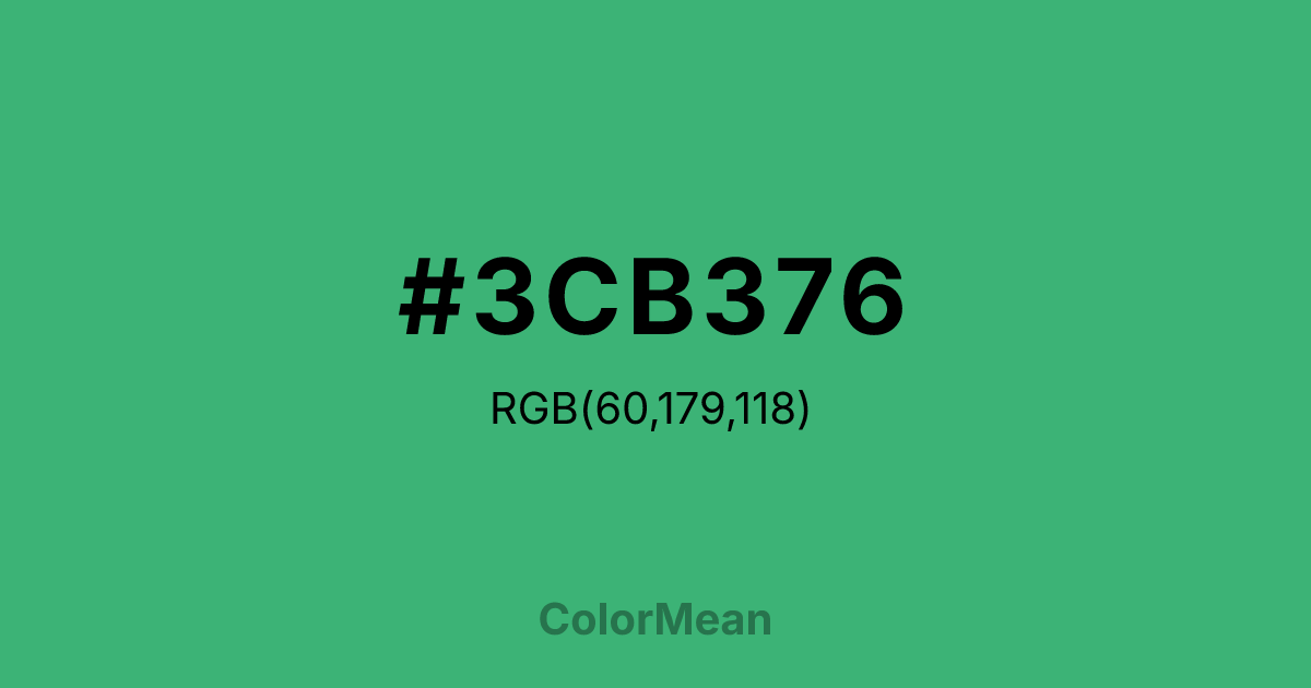 #3CB376 color swatch