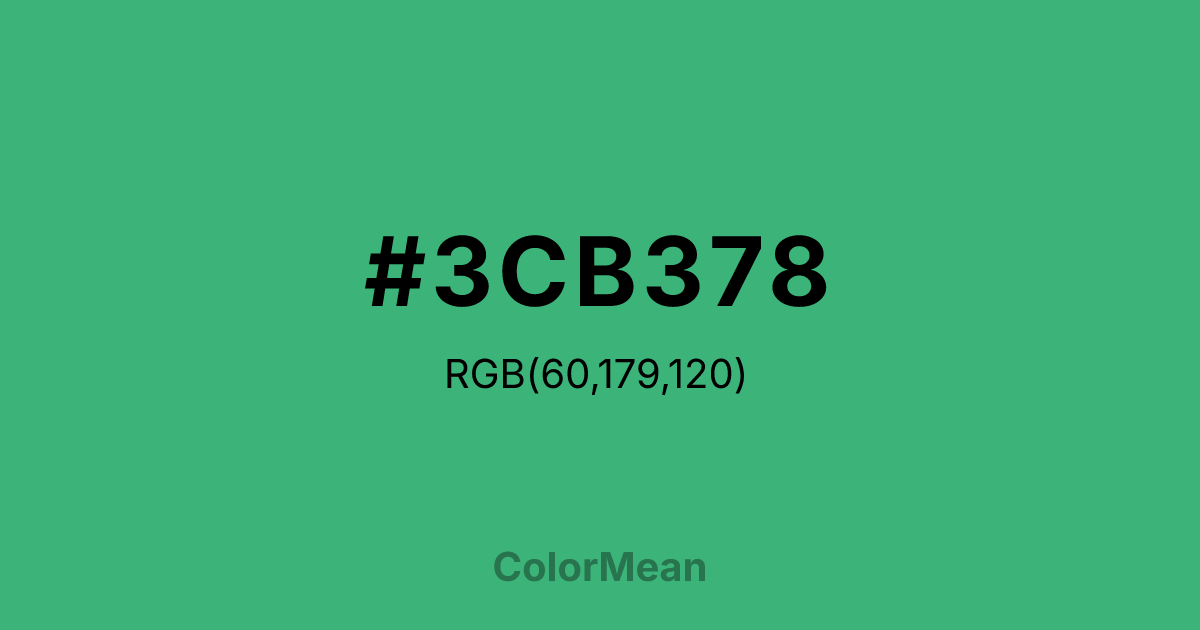 #3CB378 color swatch