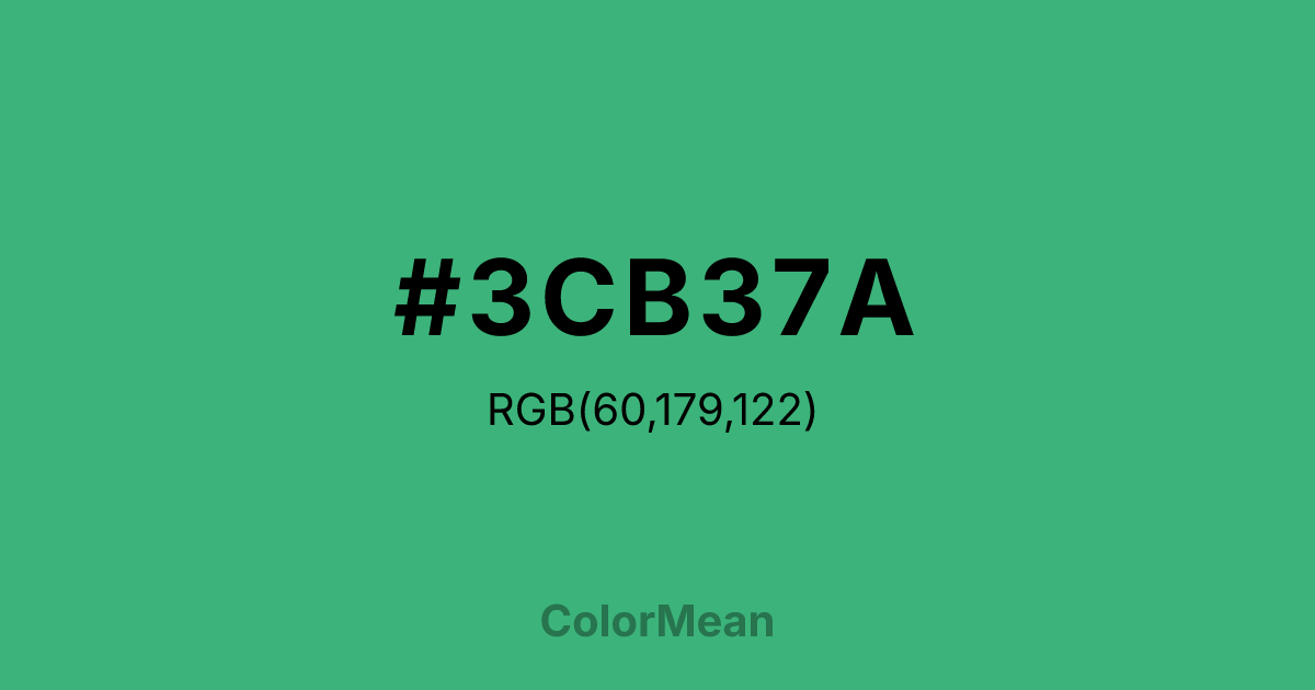 #3CB37A color swatch