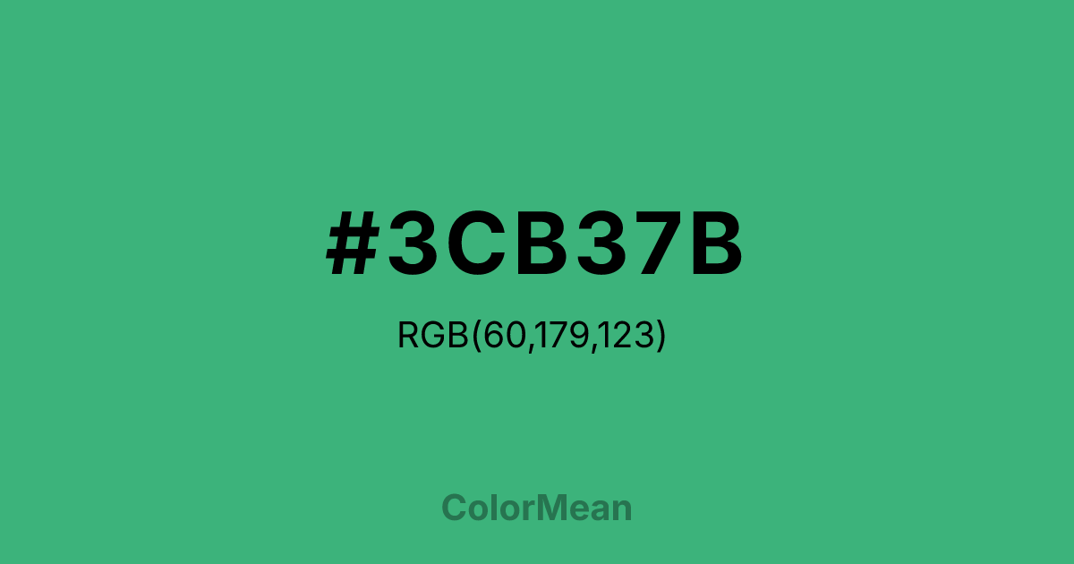 #3CB37B color swatch
