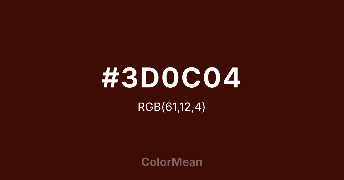 #3D0C04 color swatch