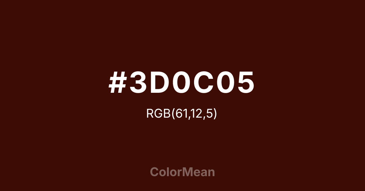 #3D0C05 color swatch