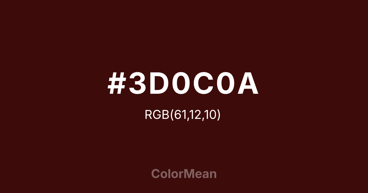 #3D0C0A color swatch