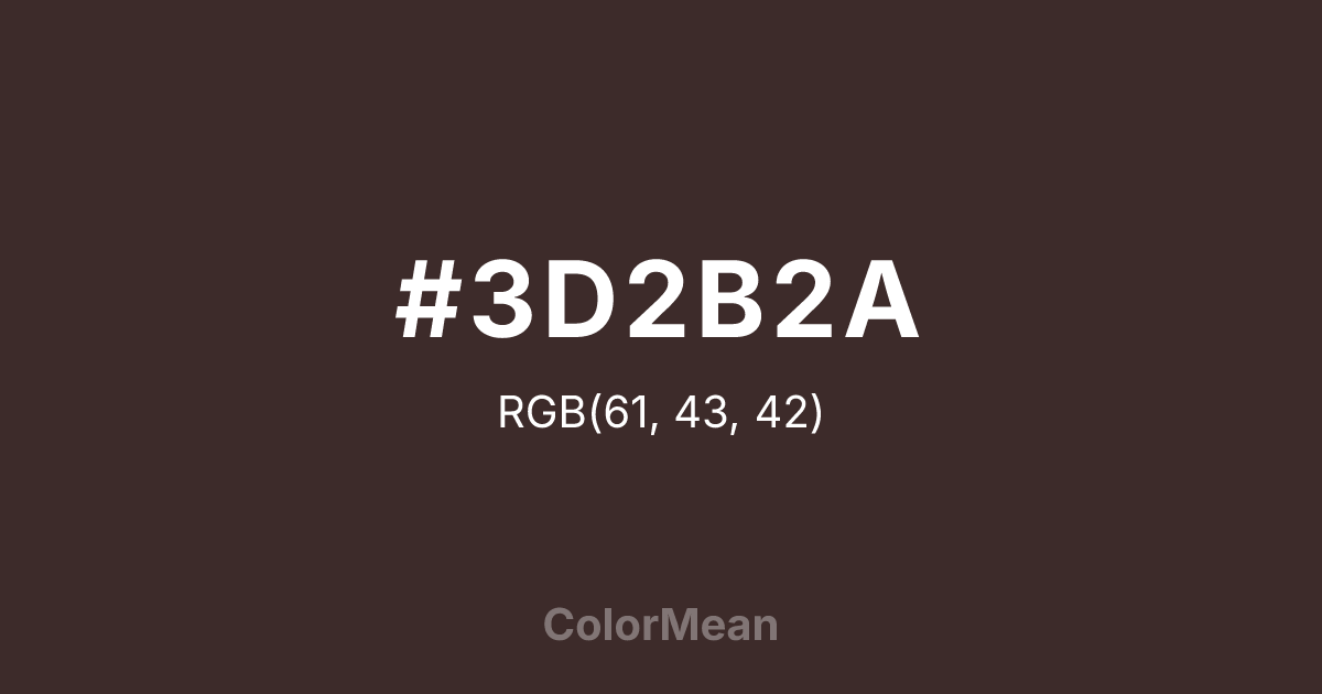 #3D2B2A color swatch