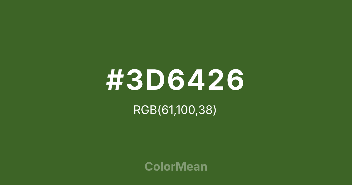 #3D6426 color swatch
