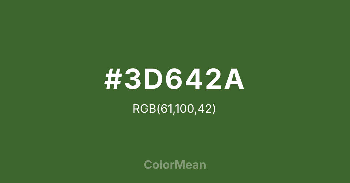#3D642A color swatch