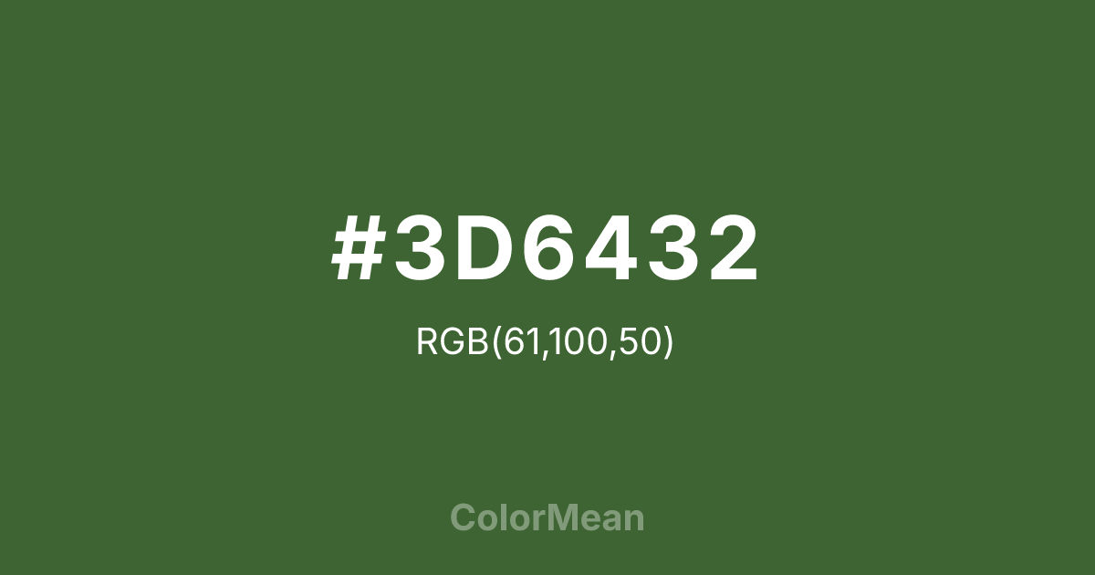 #3D6432 color swatch