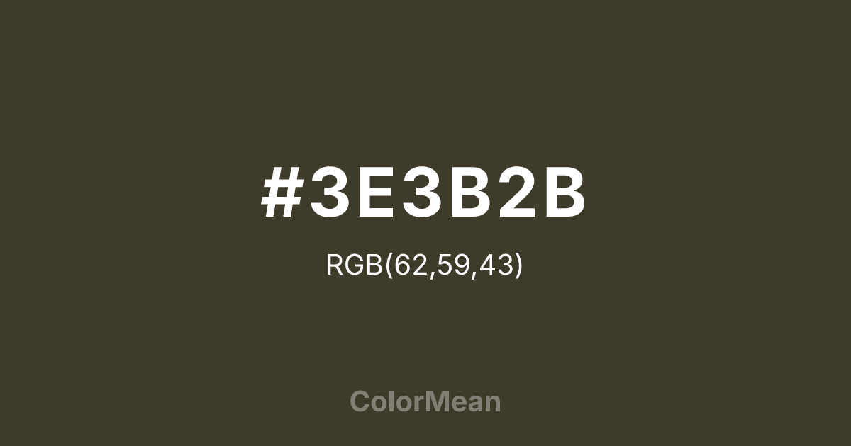 #3E3B2B color swatch