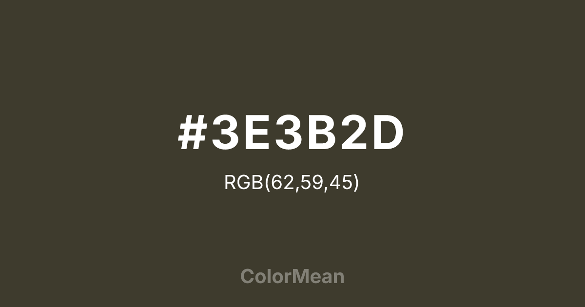 #3E3B2D color swatch