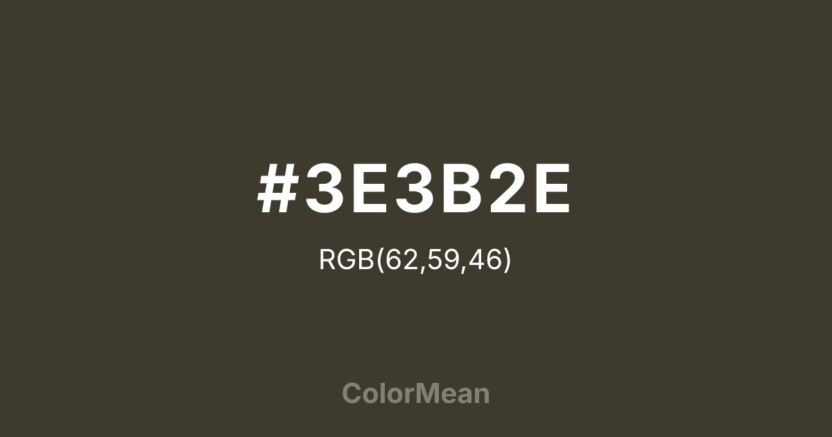 #3E3B2E color swatch