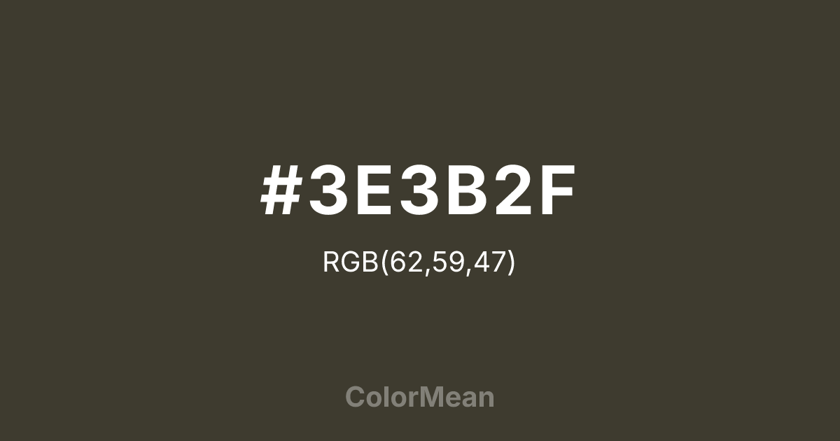 #3E3B2F color swatch