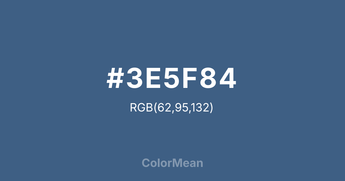 #3E5F84 color swatch